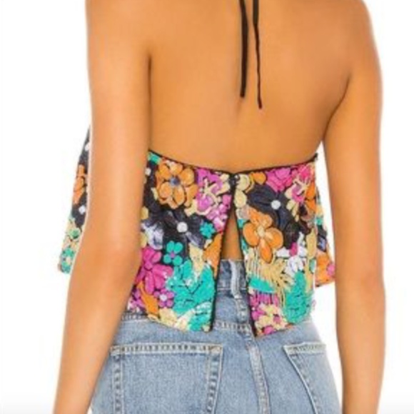 Lovers + Friends Floral Multicolor Crop Top - Picture 2 of 3